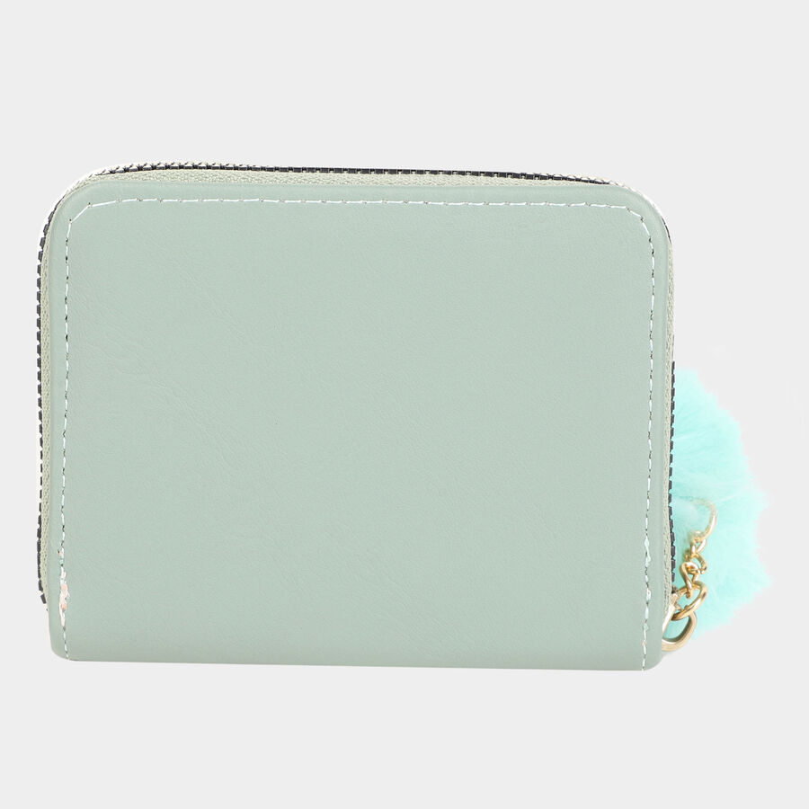 Women's Green Polyurethane Clutch Bag, , large