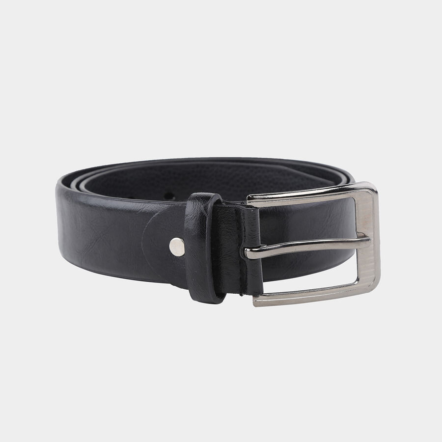 Men's Polyurethane Casual Belt, Size 40, Smooth/Plain, , large image number null