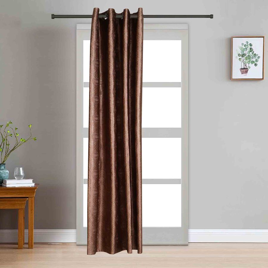 7ft. Brown Microfiber Door Curtain, , large image number null