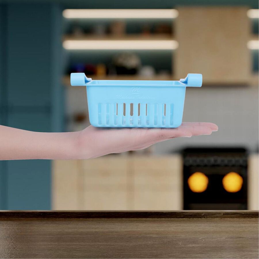 Blue Plastic Basket, , large