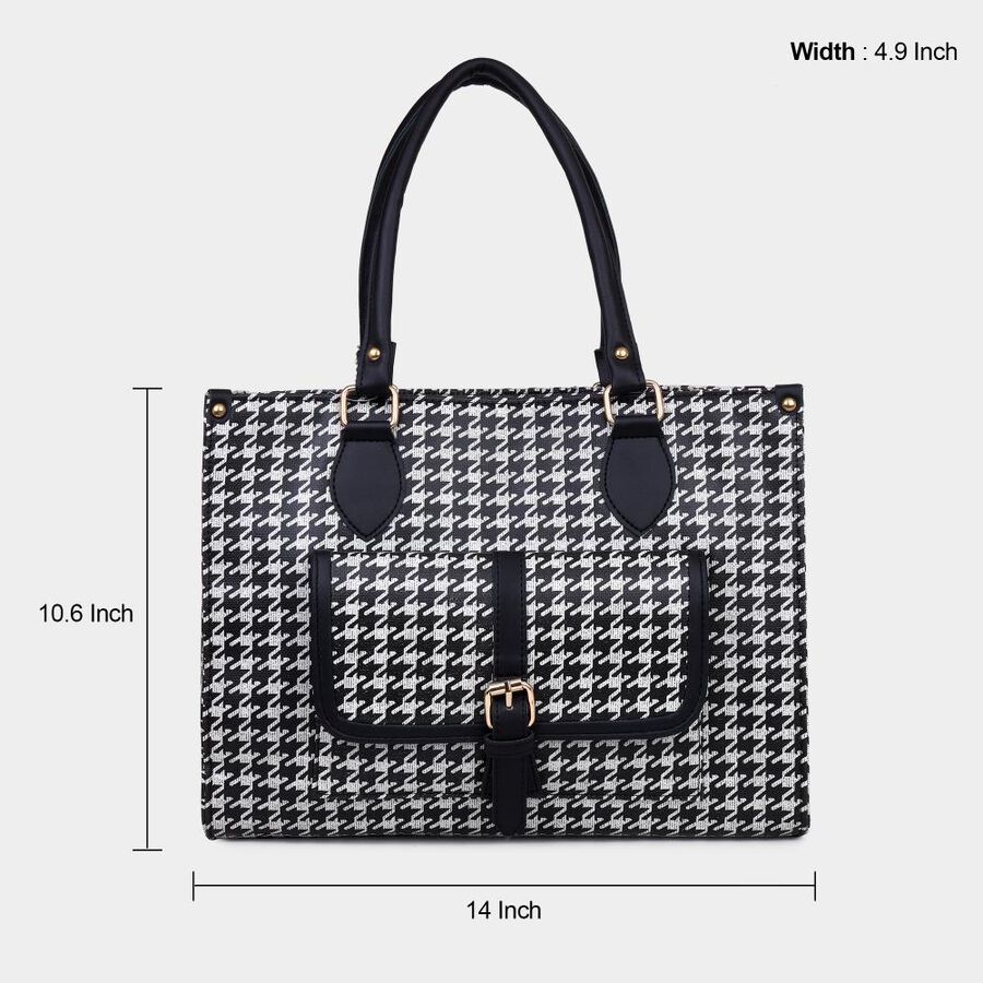Women's Black Polyurethane Hand Bag, , large image number null