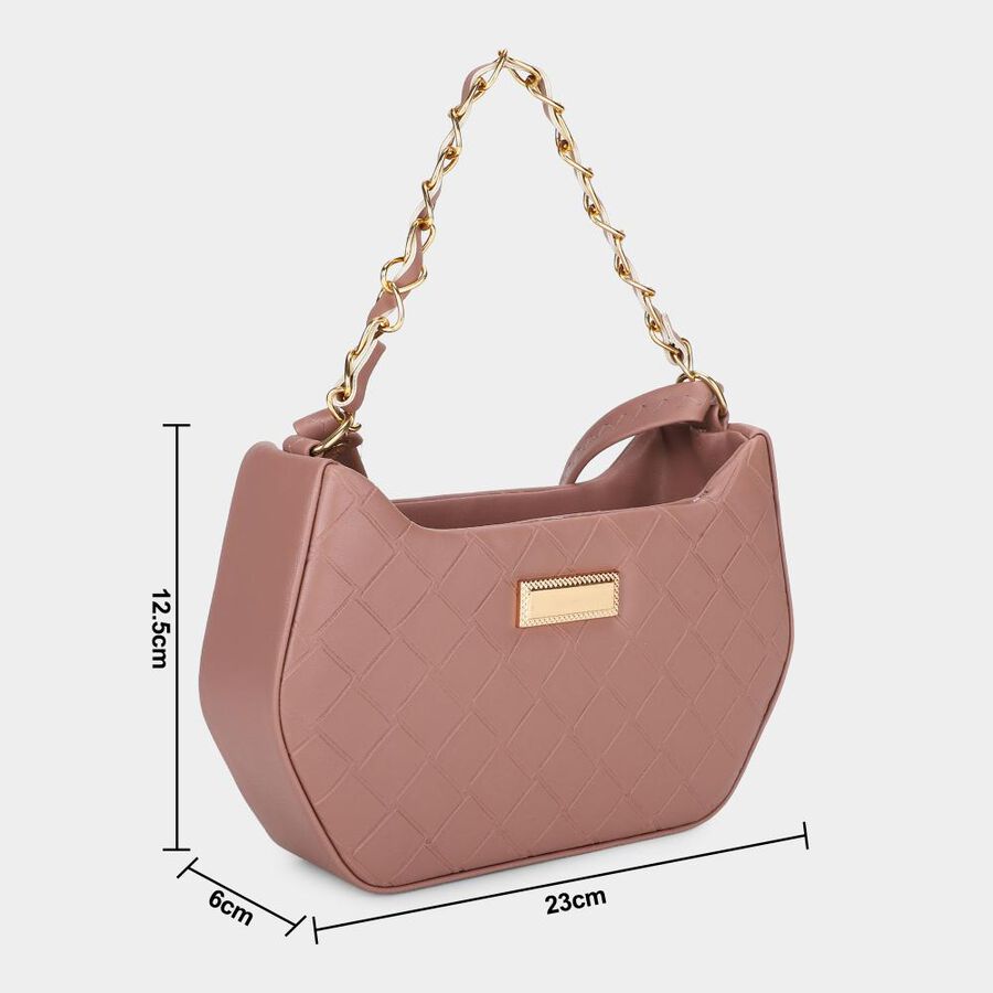 Brown Woman's Polyurethane Bag, , large