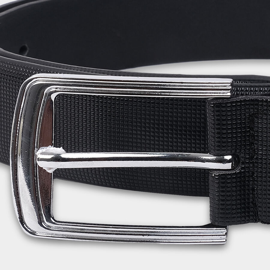 Men's Black Polyurethane Formal Belt, , large image number null