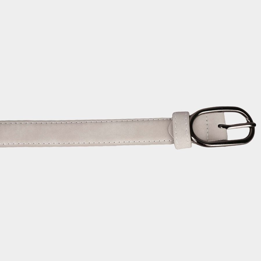 Women's Grey Polyurethane Belt, , large image number null