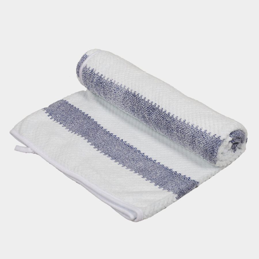 270 GSM Blue Microfiber Bath Towel, , large