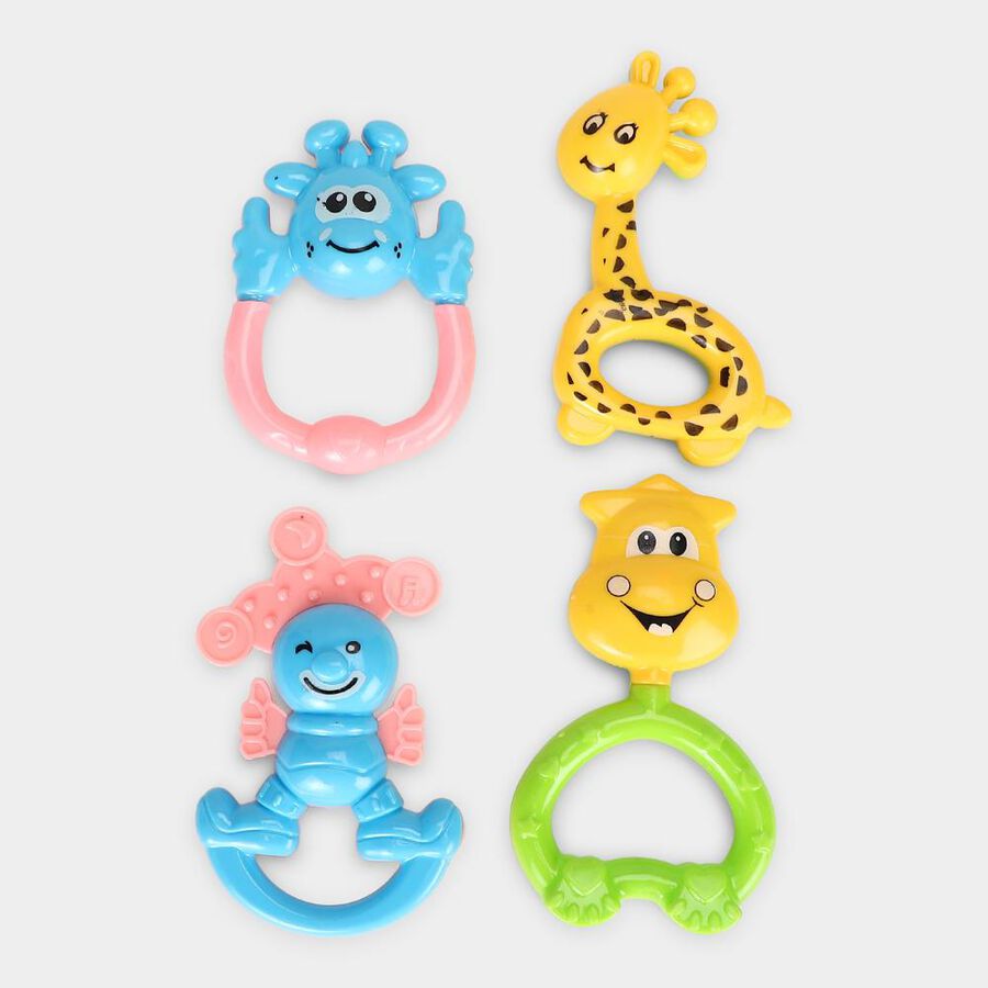 Kid's Multi-Color Baby Rattles and Teethers Toy Set, , large