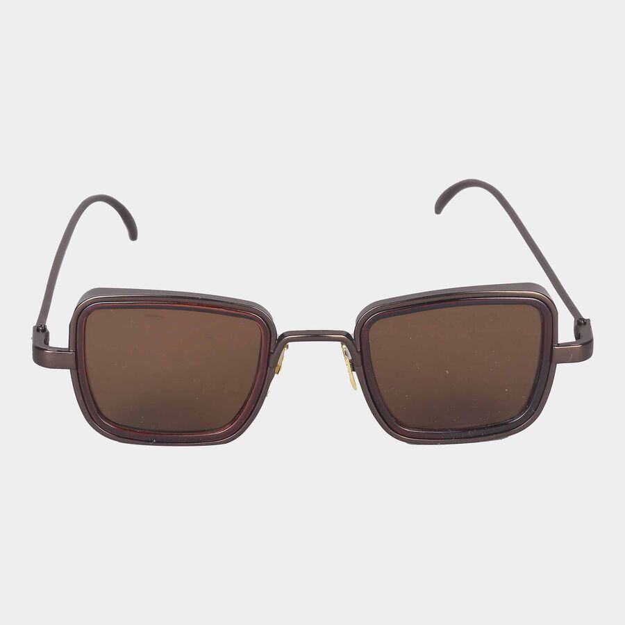 Men's Metal Gradient Rectangle Sunglasses, , large image number null