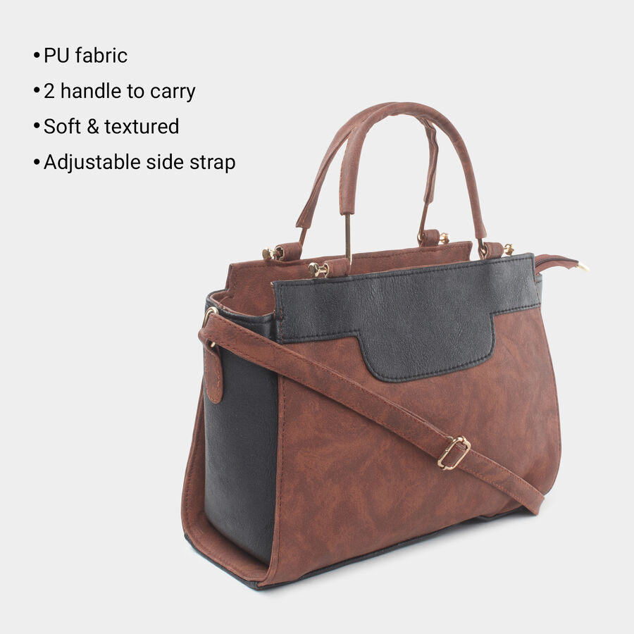 Women Solid Tan Handbag, , large image number null