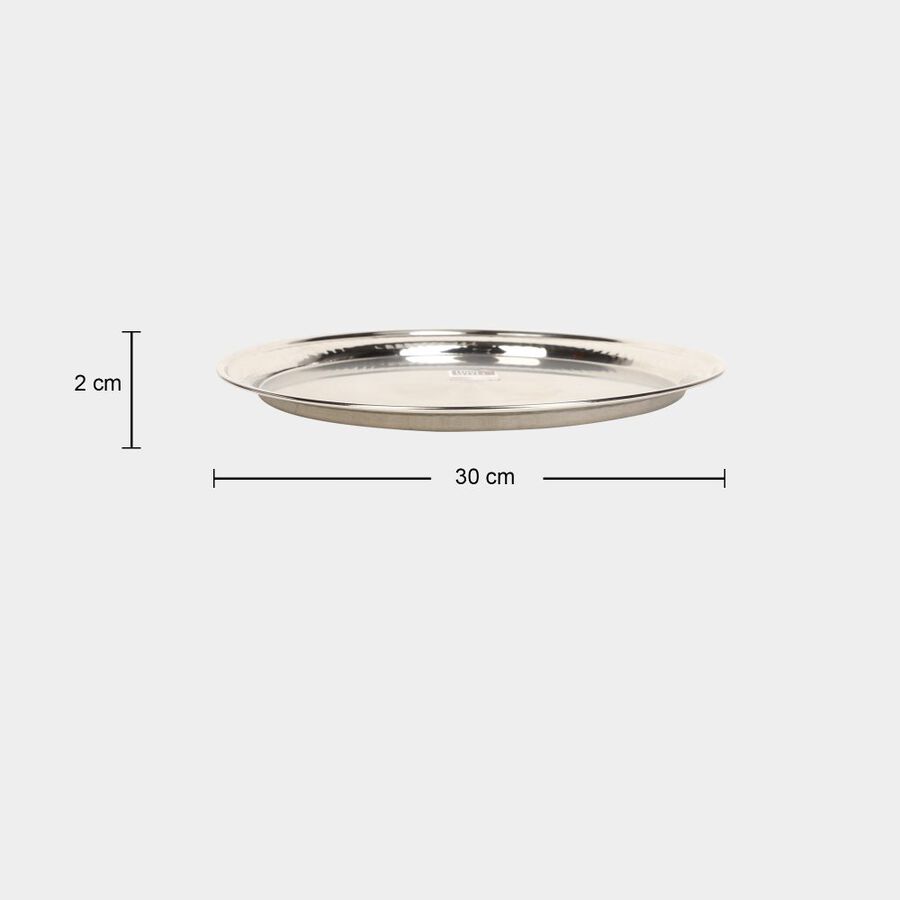 Steel Hammered Plate, 30 cm Dia., , large image number null