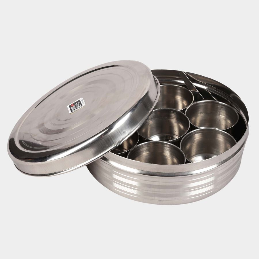 Steel Masala Dani, 18 cm Dia., , large image number null