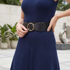 Women's Black Polyurethane Belt, , small