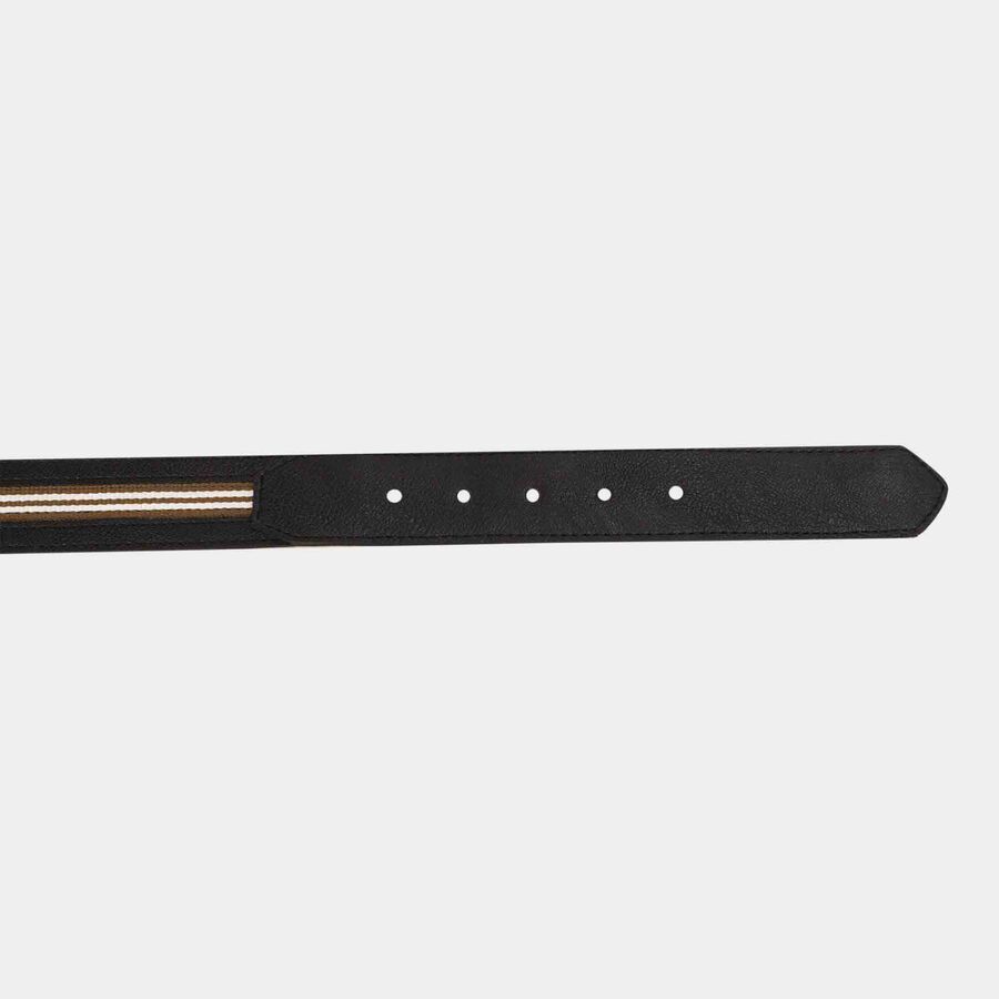 Men's Black Polyurethane Casual Belt, , large