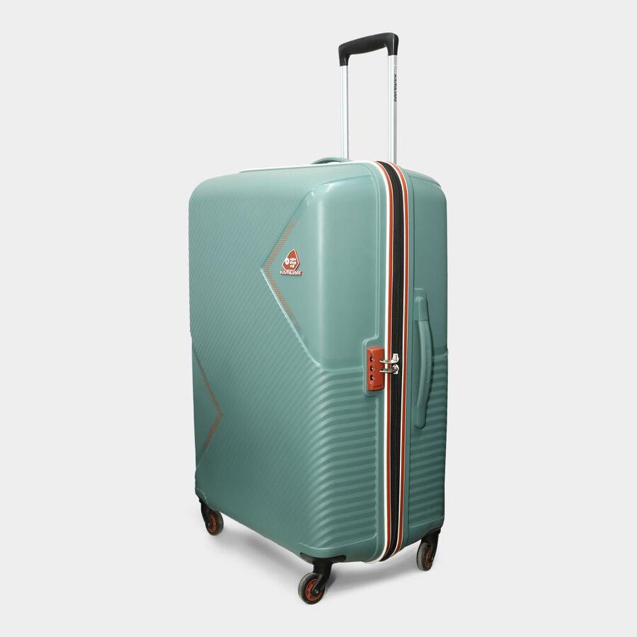 4-Wheel Dark Green PVC Matee Hard Case Trolley, Large, , large image number null