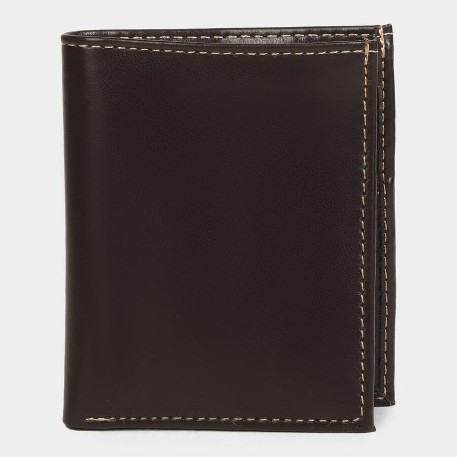 Men's Brown Polyurethane Wallet, , large