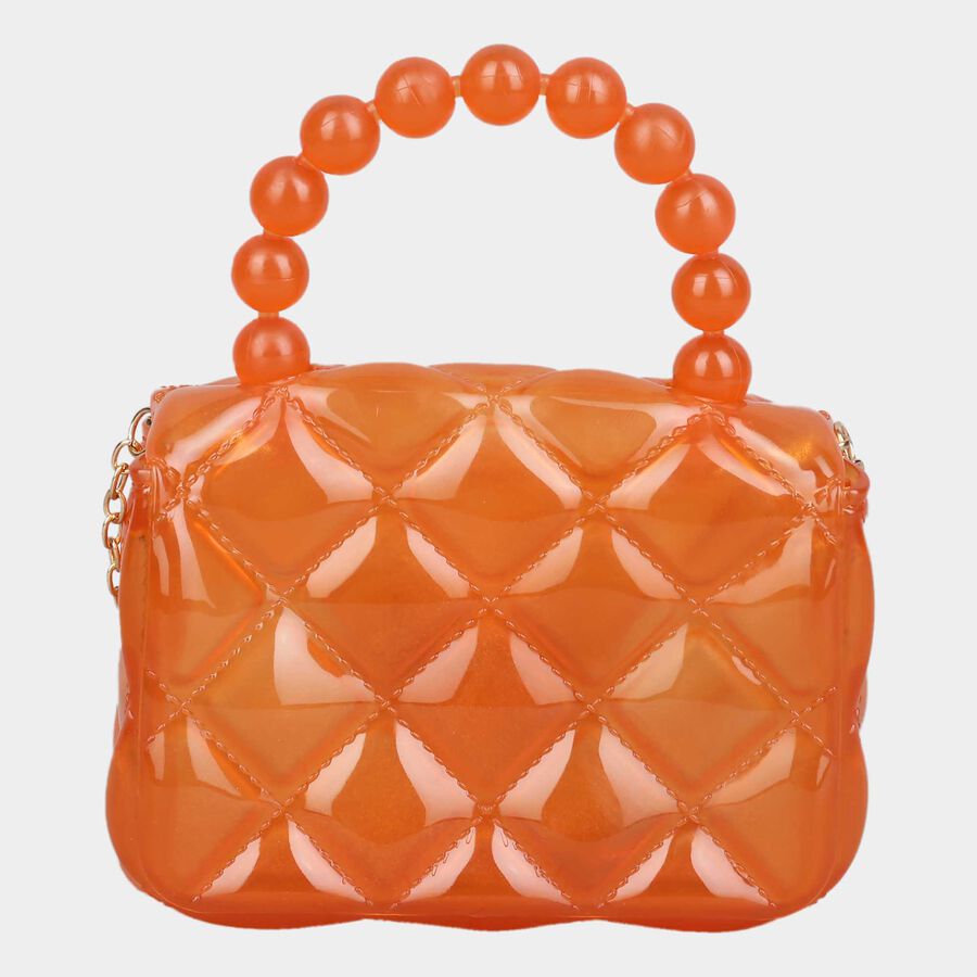 Kid's Orange Polyurethane Bag, , large image number null