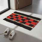 Maroon Polyester Cotton Door Mat, , small image number null