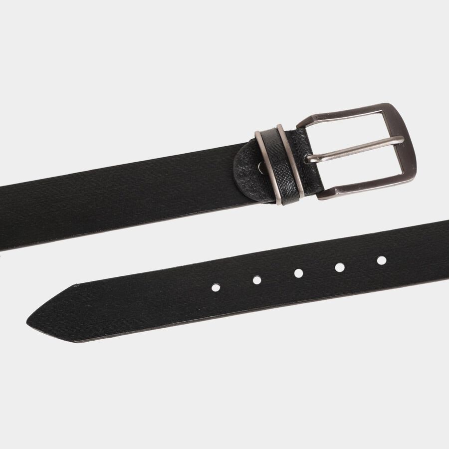 Men's Black Polyurethane Casual Belt, , large image number null