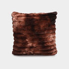 Brown Textured Decorative Cushion, , small