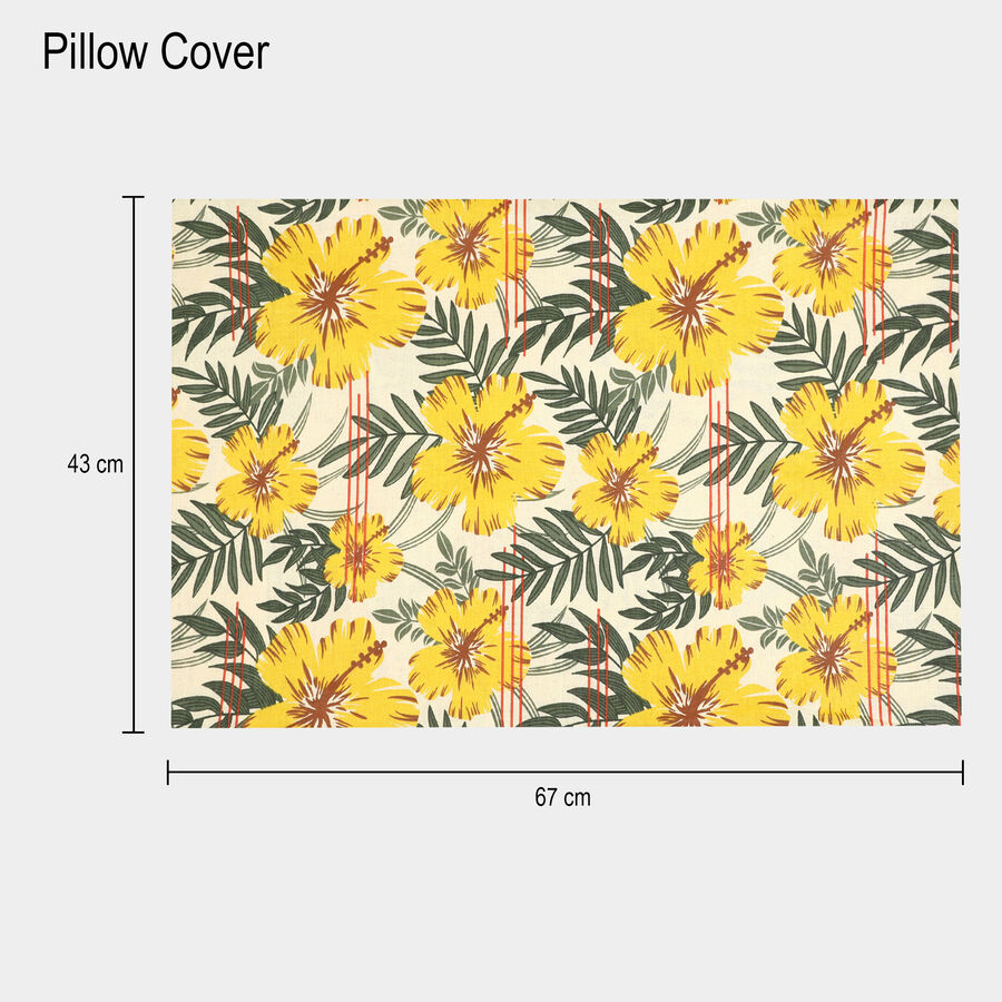Yellow Cotton Blend Pillow Cover, , large