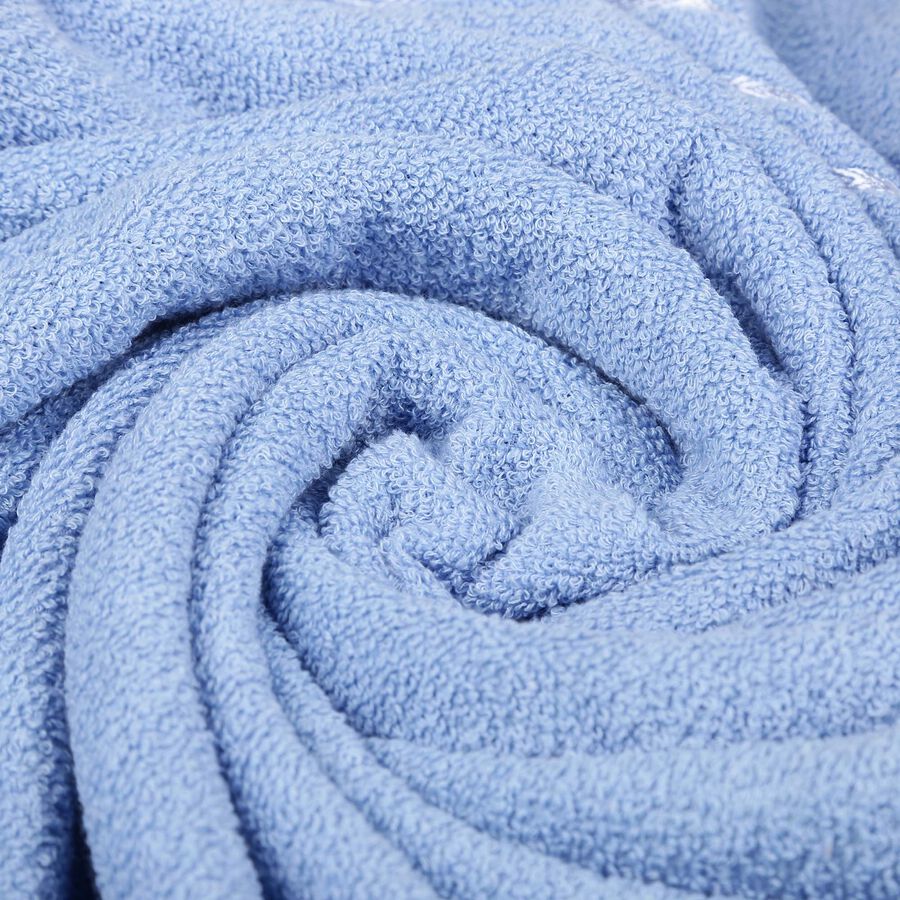 360 GSM Blue Cotton Bath Towel, , large image number null