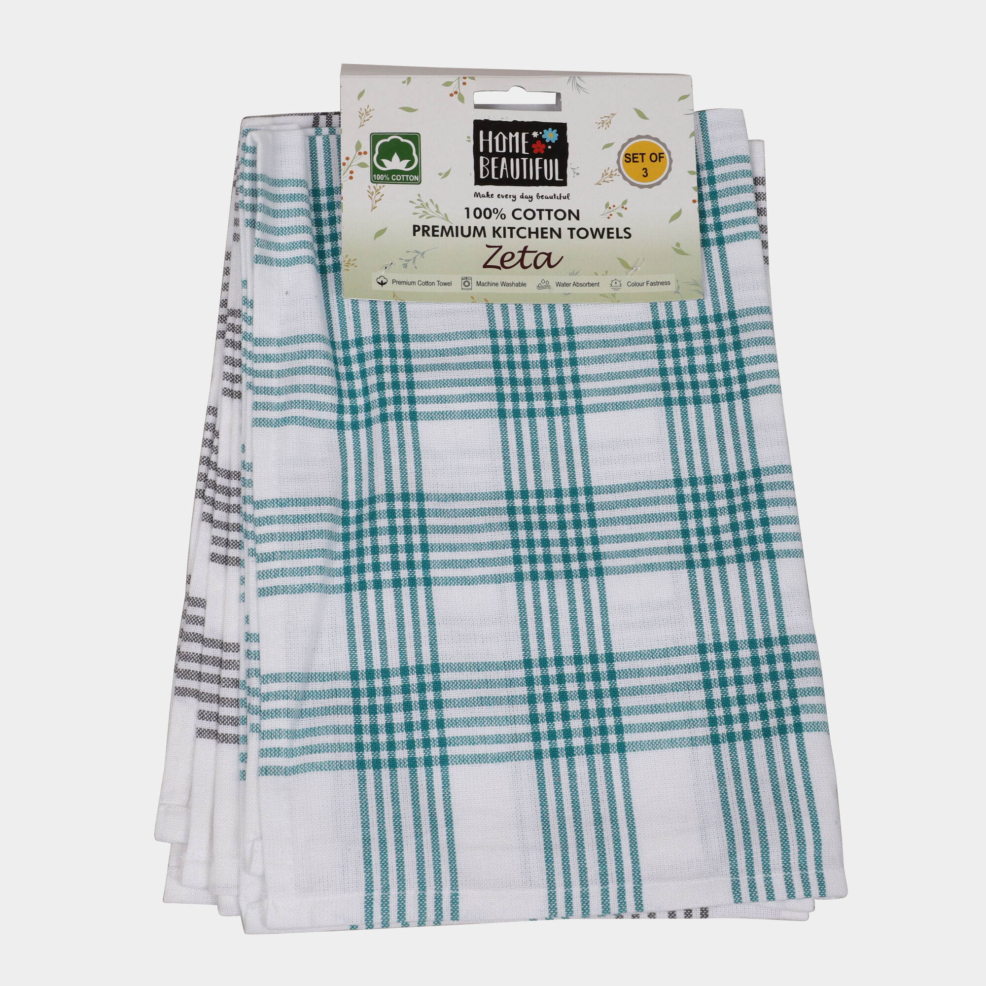 Home Beautiful                         Cotton Kitchen Napkin, Set of 3