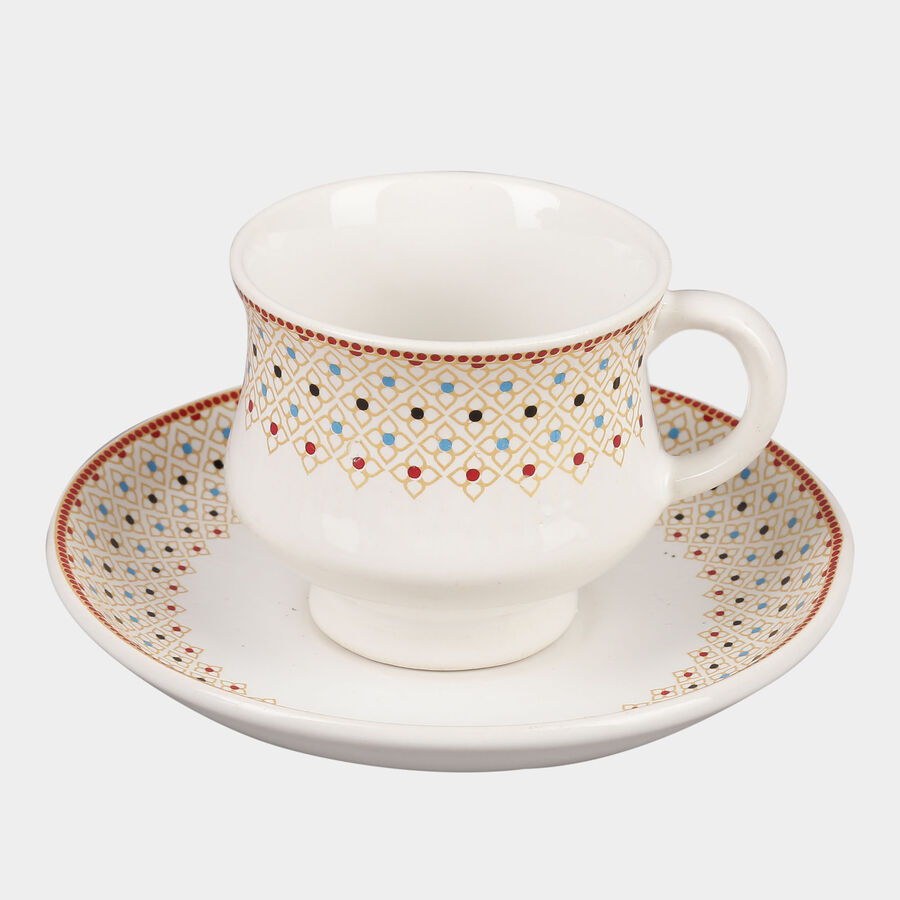 12 Pcs. Stoneware Cup & Saucer Set- 150 ml, , large image number null