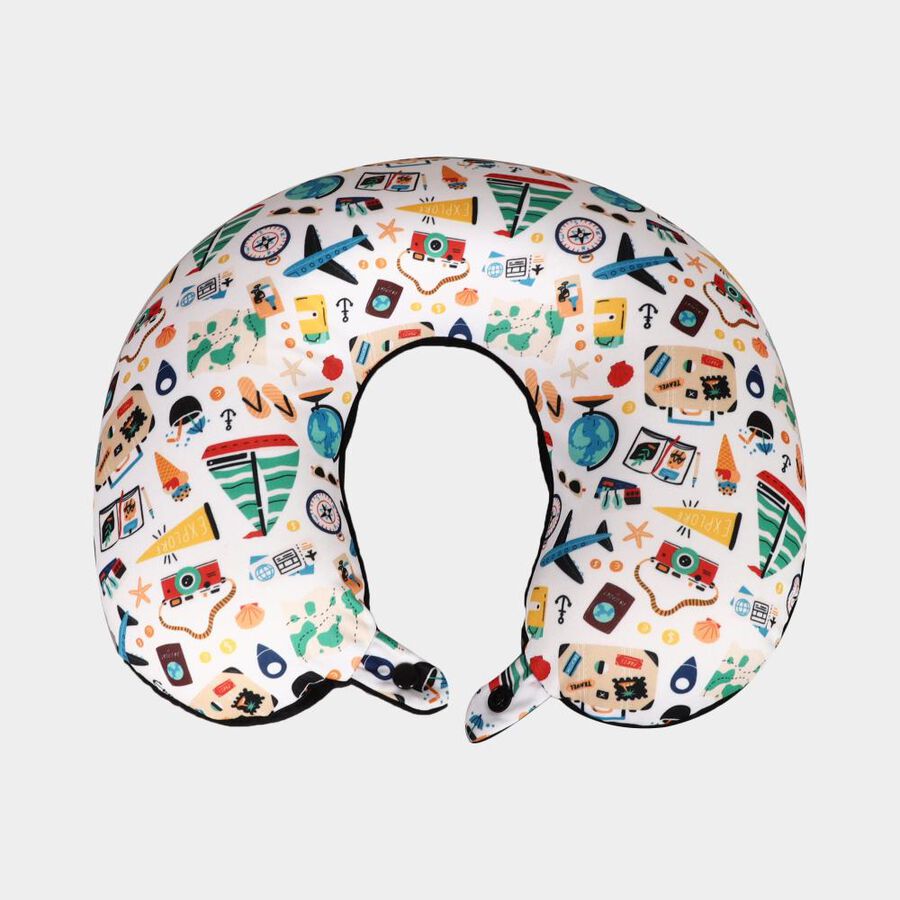 White Memory Foam Neck Pillow, , large image number null