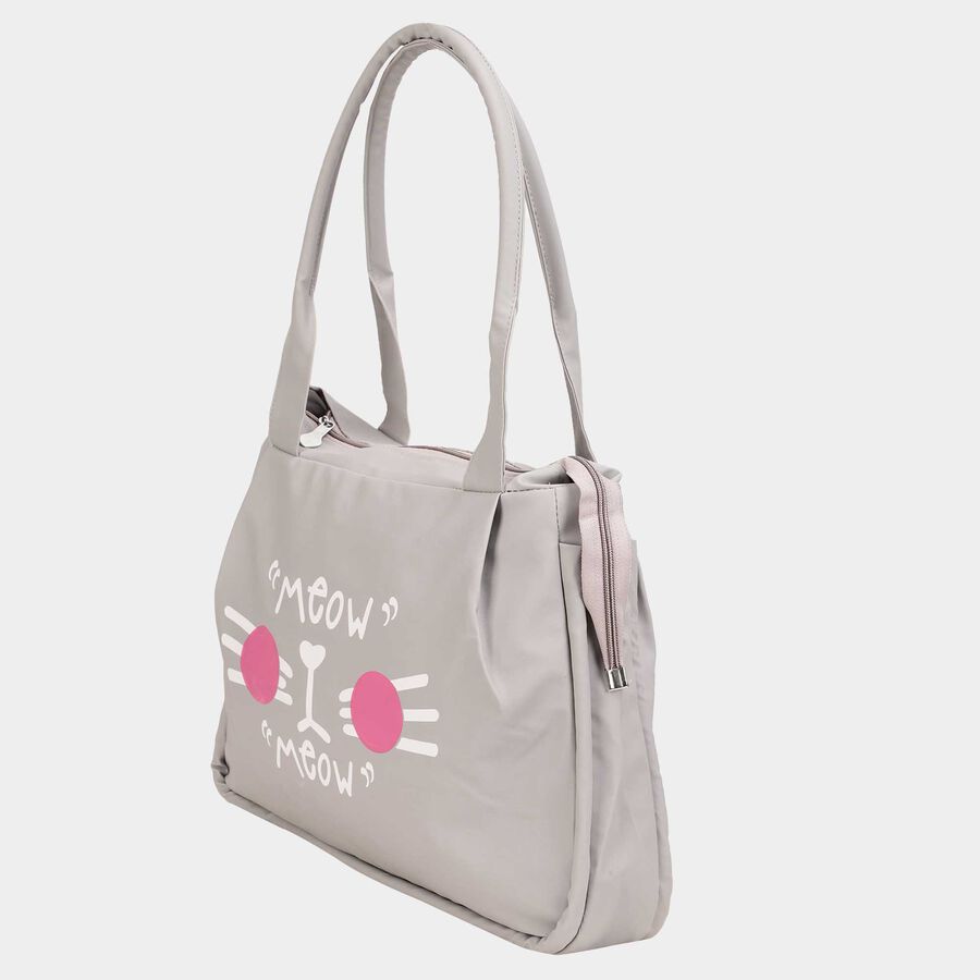 Women's Grey Polyurethane Tote Bag, , large image number null
