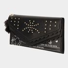 Women's Black Polyurethane Handbag, , small