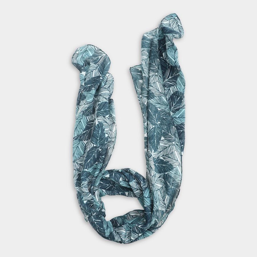 Women's Green Viscose Scarf, , large