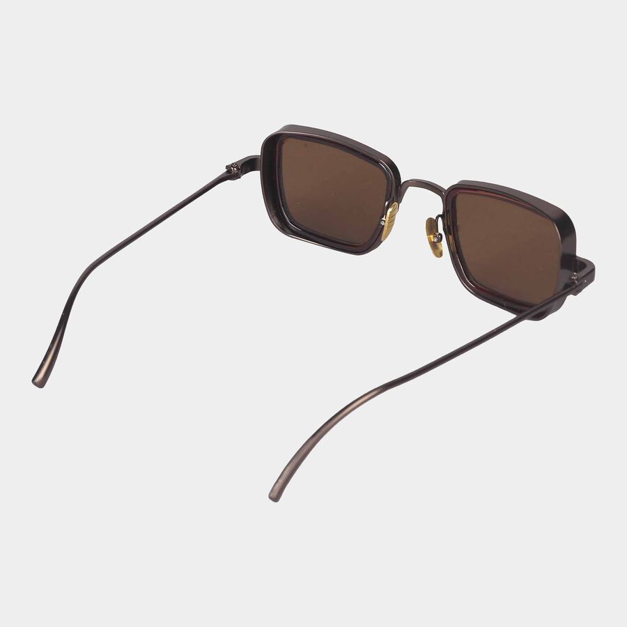 Men's Metal Gradient Rectangle Sunglasses, , large image number null