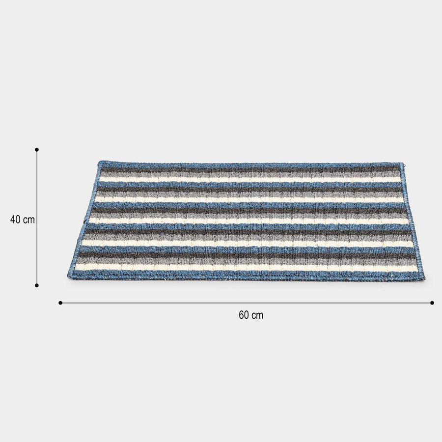 Anti-SKId Blue Polyester Door Mat, , large image number null