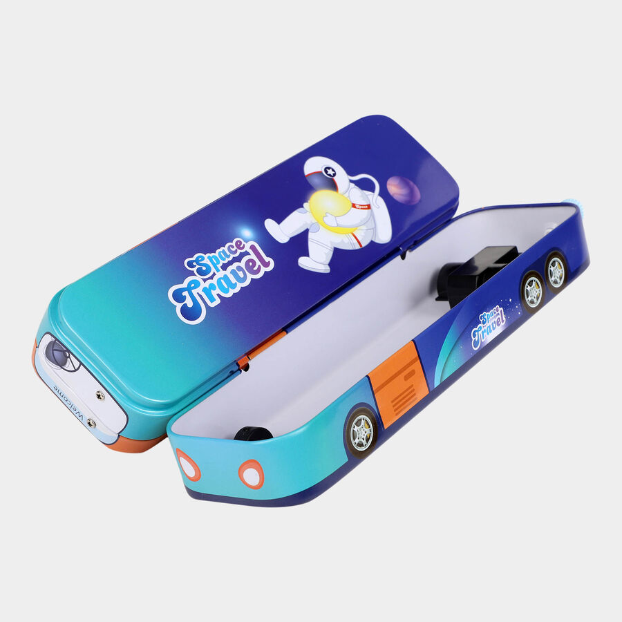 28 Pcs. Plastic Educational Pencil Box - Colour/Design May Vary, , large image number null