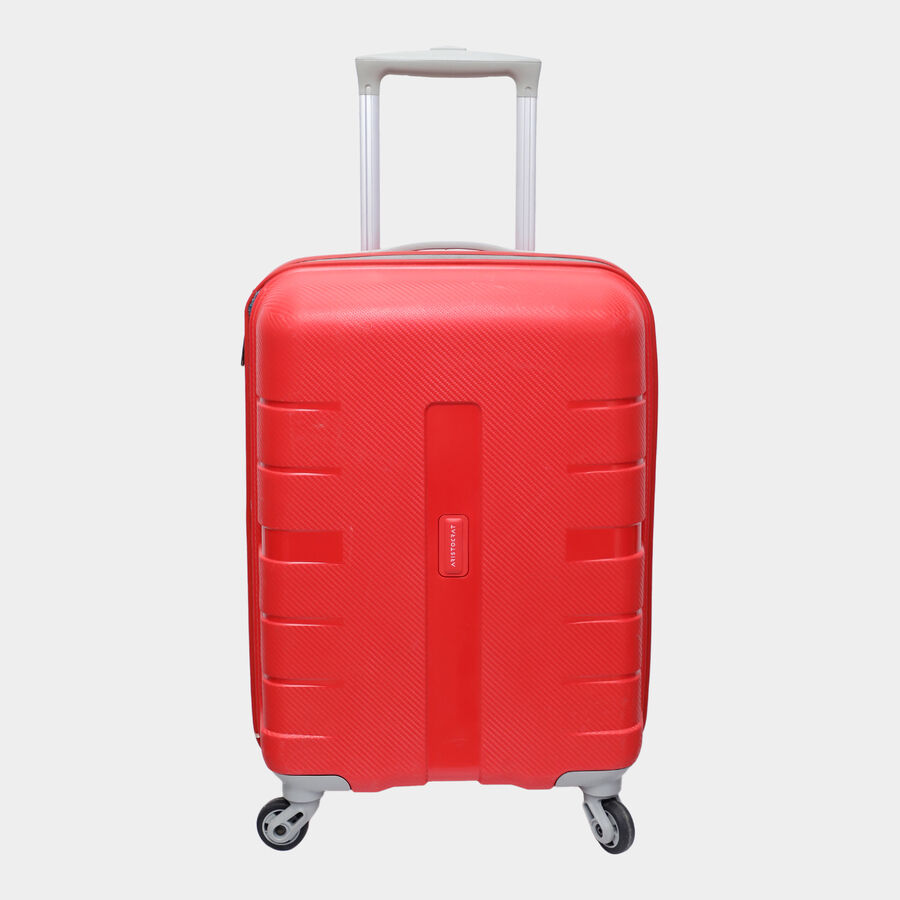 4-Wheel Red Polypropylene Hard Case Trolley, Small, , large image number null