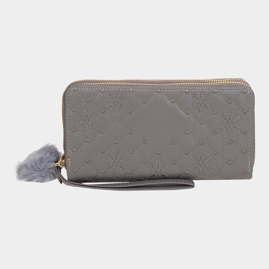 Women's Polyurethane Zipper Clutch Bag, , large image number null
