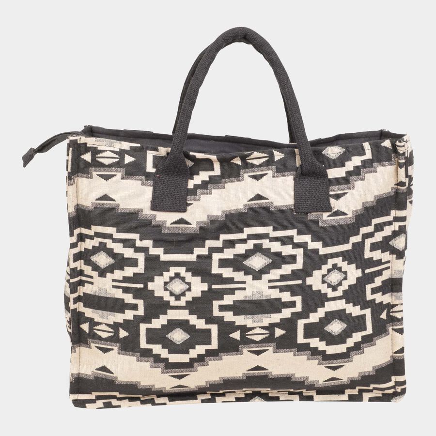 Women's Jaquard Canvas Shopping Bag, Large, , large image number null