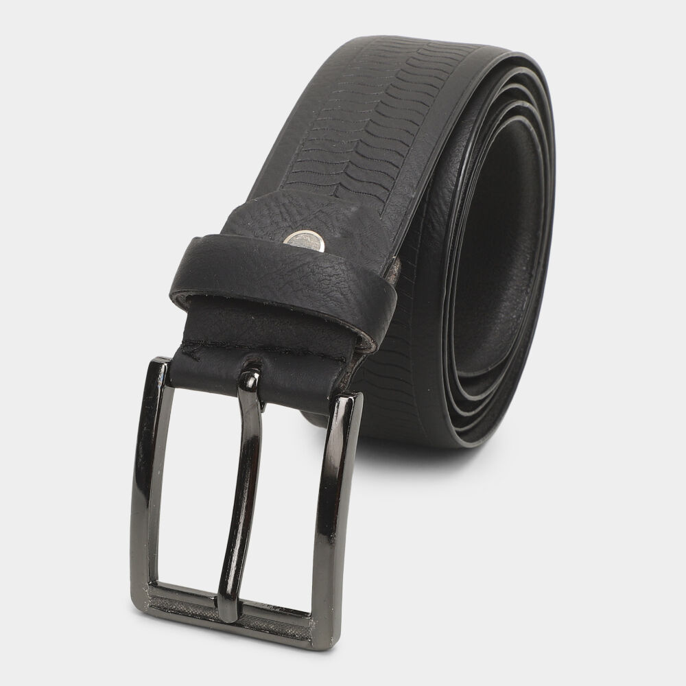 Black Tie                         Men's Brown Polyurethane Belt