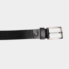 Men's Black Leather Casual Belt, , small image number null