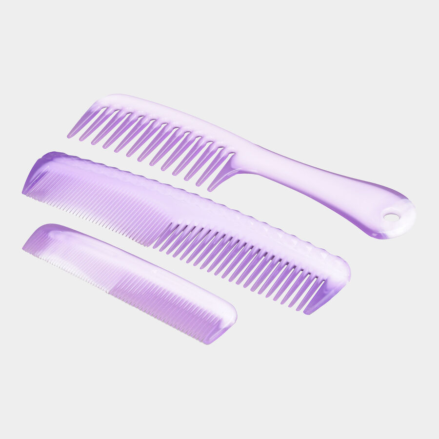 Plastic Hair Comb, Set of 3, , large image number null
