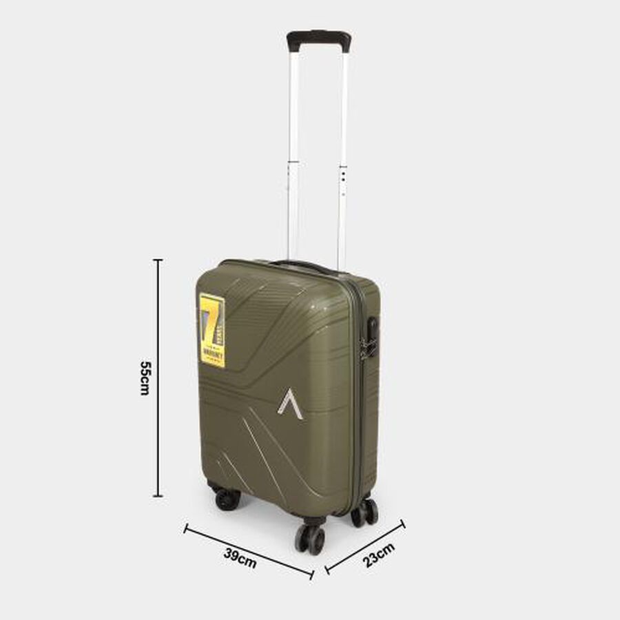 8-Wheel Green Polypropylene Hard Case Trolley, Small + Medium + Large, , large image number null