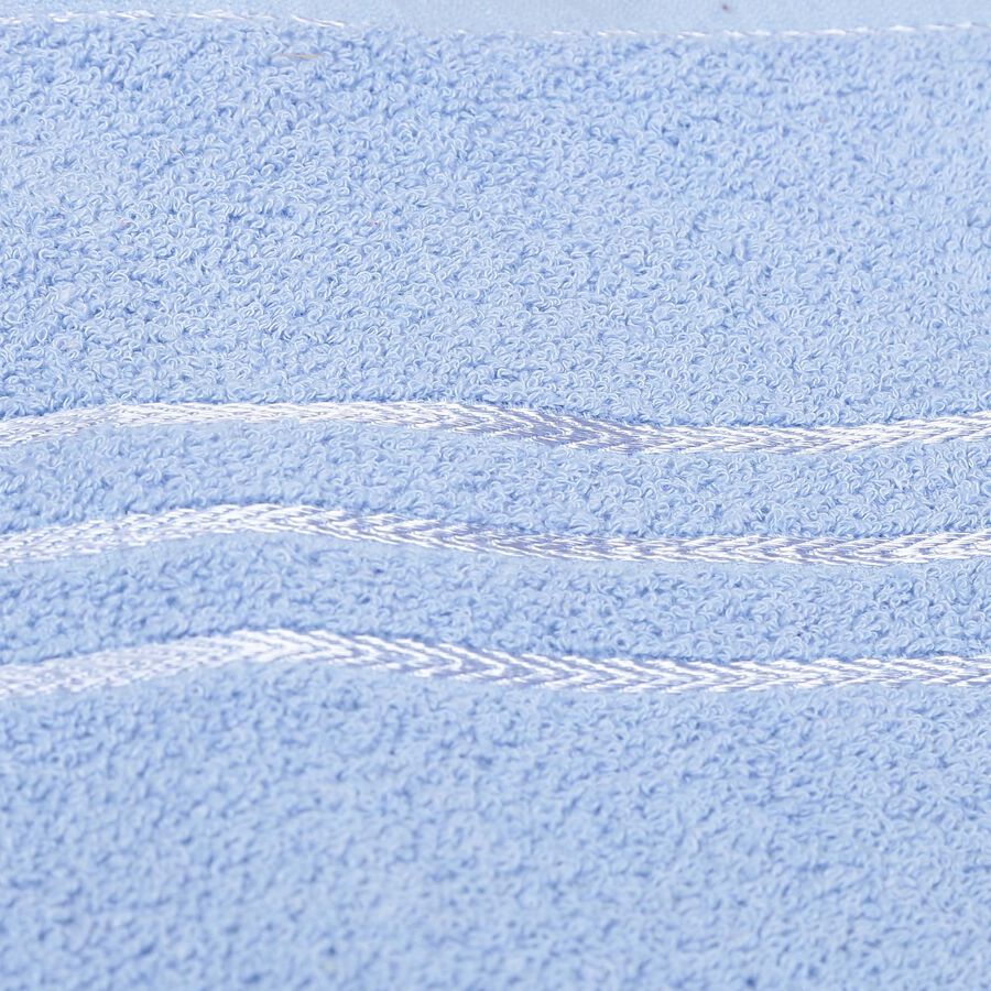 360 GSM Blue Cotton Bath Towel, , large image number null