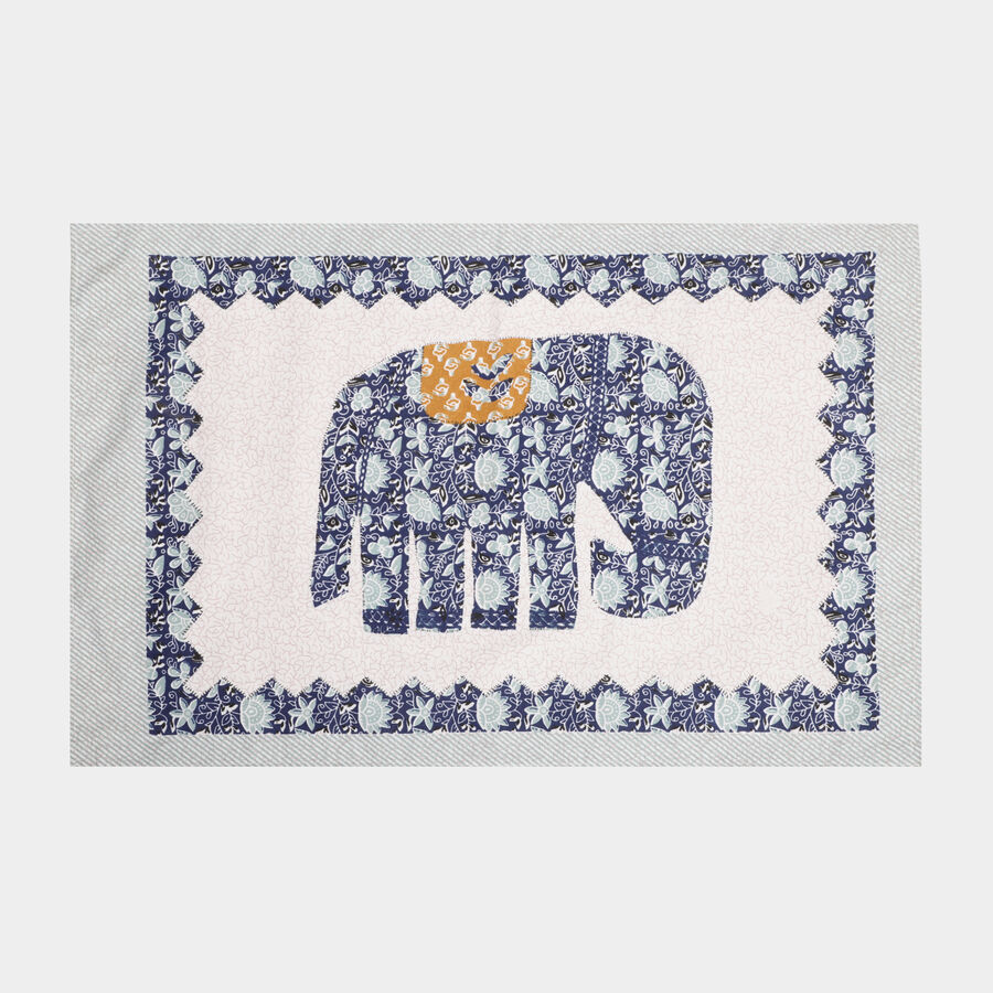 Blue Polyester Pillow Cover, , large image number null