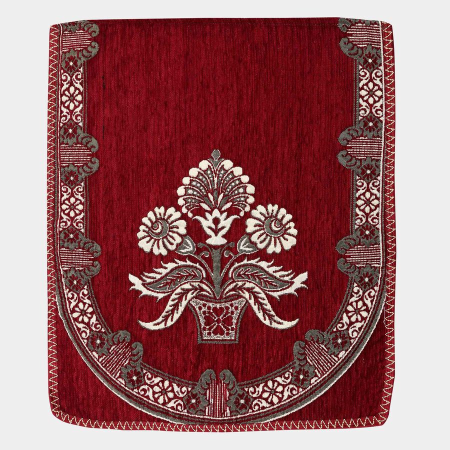 Maroon Chenille Sofa Cover Set of 10, , large image number null
