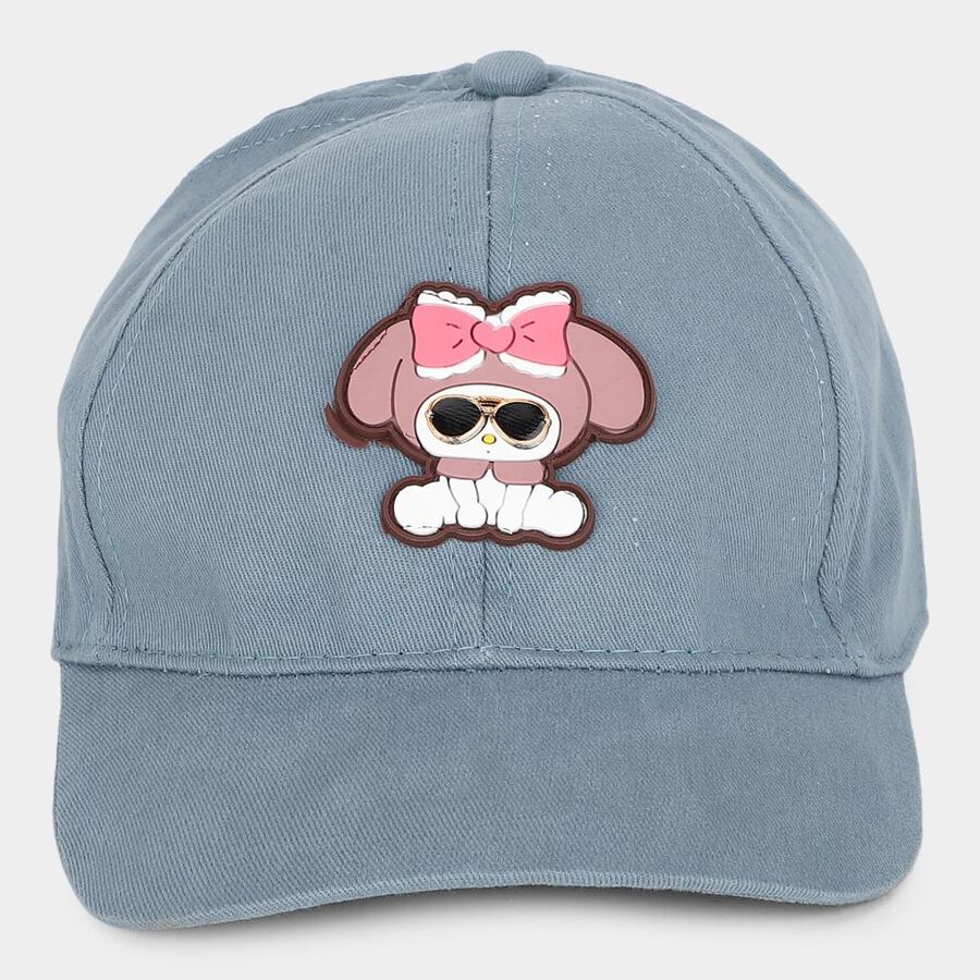 Kid's Light Grey Fabric Cap , , large