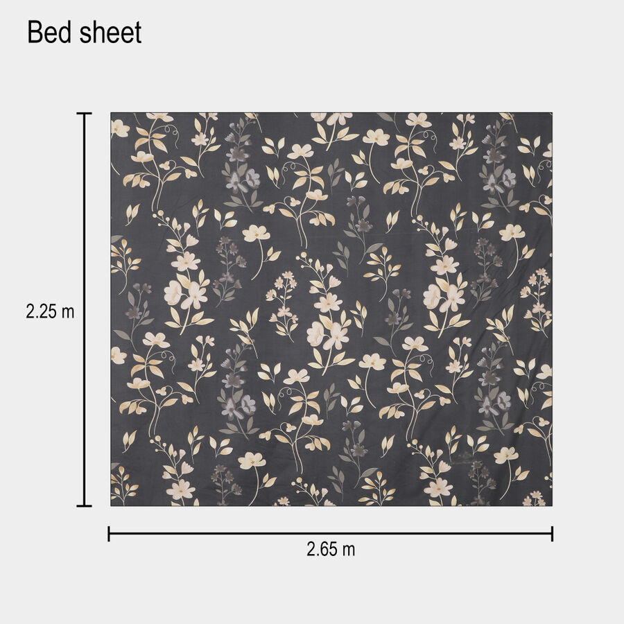 Blue Printed Double Bedsheet, , large image number null