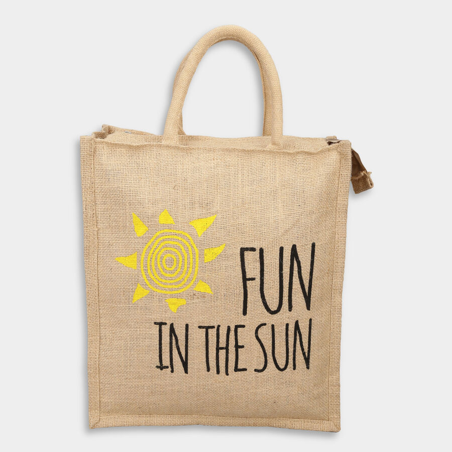 Women Printed Beige Shopping Bag, , large image number null