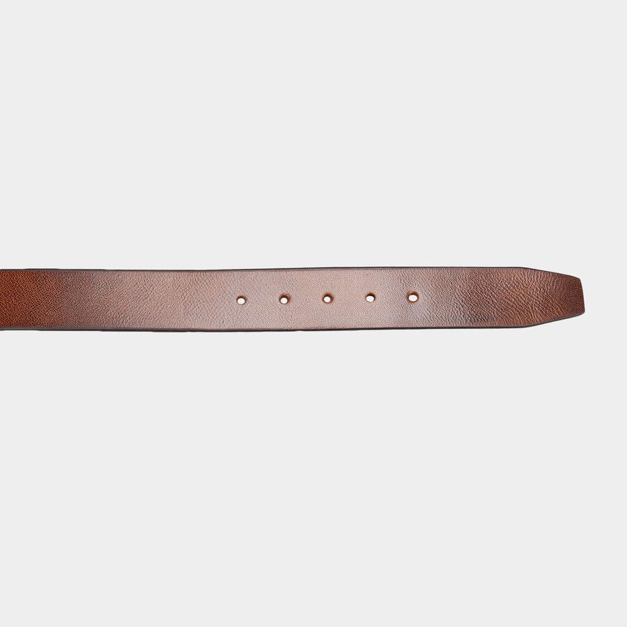 Men's Leather Casual Belt, Size 40, Smooth/Plain, , large image number null