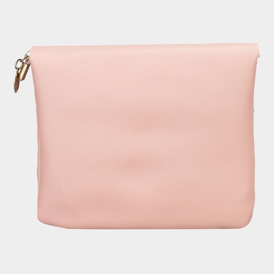Women's Pink Polyurethane Sling Bag, , large image number null