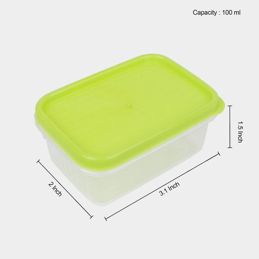 एयर-टाइट प्लास्टिक कंटेनर, 3 का सेट, 100 ml X 3, , large image number null