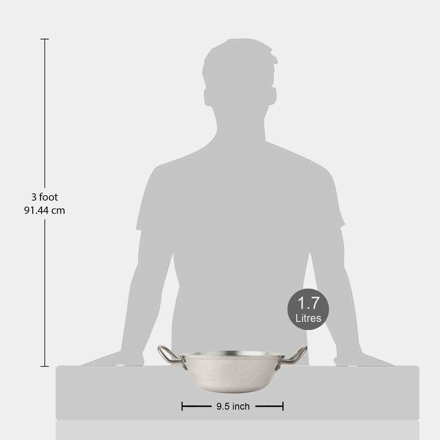 1.7 L Aluminum Kadhai, , large image number null
